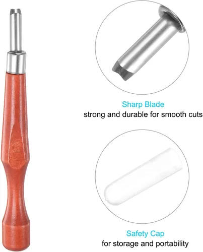 Miniatura 4 de uxcell Cuchillo de tallado de madera, cincel de herramienta de acero de alta velocidad de 0.236 pulgadas (0.236 in) medio redondo para escultura