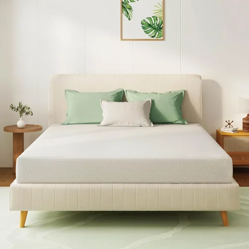 Miniatura 15 de Colchón de espuma viscoelástica de té verde de 8 pulgadas para un sueño fresco y alivio de presión, sin fibra de vidrio, funda extraíble lavable
