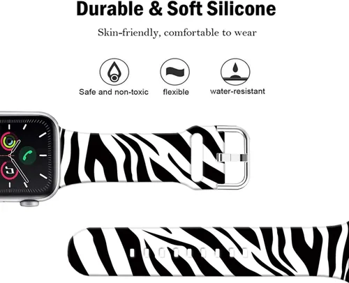 Miniatura 3 de Correas de silicona suave compatibles con Apple Watch de 38, 40, 41, 42, 44, 45, 46 y 49 mm, correas deportivas Ultra 2 para mujeres y hombres