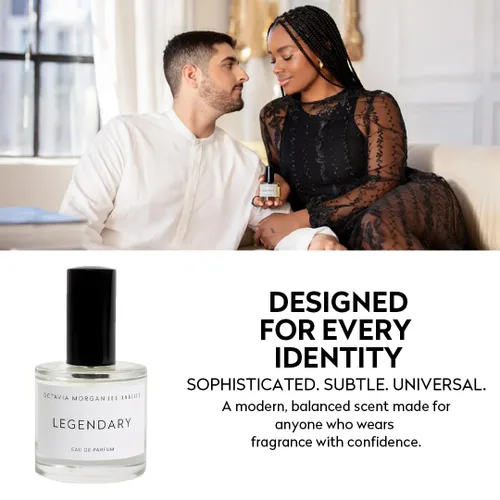 Miniatura 6 de OCTAVIA MORGAN LEGENDARY Eau de Parfum – Fragancia Woody Spicy Clean con ámbar, cardamomo y papiro Aroma característico que incluye género