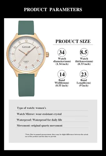 Miniatura 5 de Waterproof Women's Nursing Wrist Watch, Easy Read Dial, Rubber Silicone Band Analog Quartz Casual Fashion Sport Watch Gift for Nurse Ladies Teachers