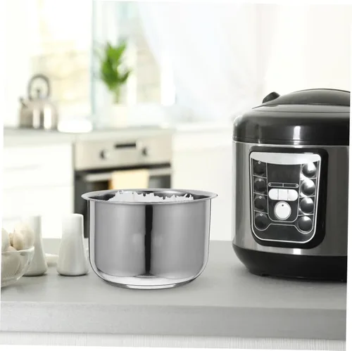 Miniatura 6 de Hemoton Recambio de olla de arroz de acero inoxidable para olla interior de 7.79 pulgadas, revestimiento universal de cocina con escala de medición