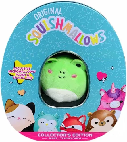 Miniatura 6 de Squishmallows Juego de lata oficial de Kellytoy Coleccionista con pin exclusivo de Micromallow y cajas comerciales, elige tu favorito