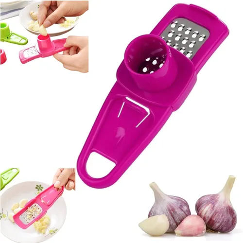 Molinillo de ajo – Molinillo de mano para ajo, nuevo picador de ajo, molinillo de pimienta de mano, prensa de ajo de acero inoxidable fácil y rápida