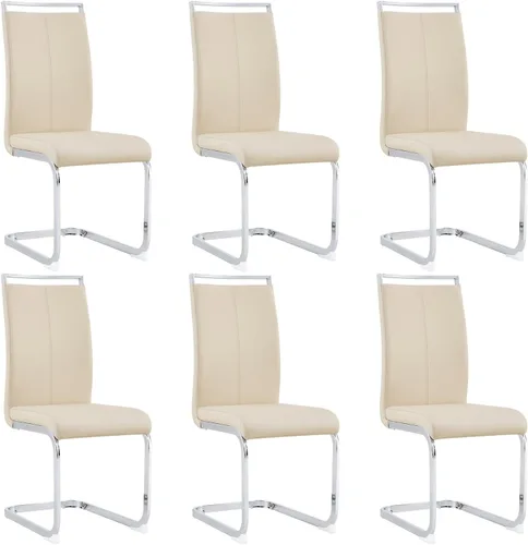 Miniatura 33 de Baysitone Juego de 6 sillas de comedor modernas, sillas laterales de comedor, sillas de cocina con asiento acolchado de piel sintética y respaldo