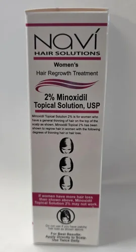 Miniatura 6 de Solución tópica de minoxidil al 2% para mujer, tratamiento de crecimiento del cabello, suministro de 3 meses, sin perfume, 2 onzas líquidas, paquete