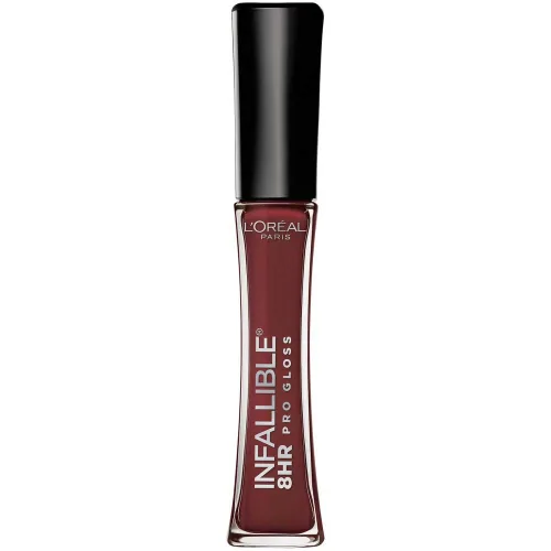 Miniatura 40 de L'Oreal Paris Maquillaje Infallible Brillo labial hidratante de 8 horas, Fiery, 0.21 onzas líquidas