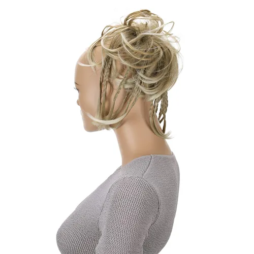 Miniatura 4 de CAISHA Prettyshop - Banda elástica grande XXL tipo postizo de cabello trenzado apenas ondulado, ideal para peinados recogidos o rodetes desaliñados