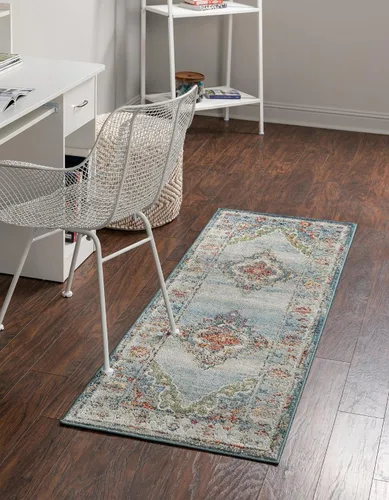 Miniatura 6 de Unique Loom Isabella Collection - Alfombra de área - Rossellini (2 x 3 pies, rectangular, azul/beige)