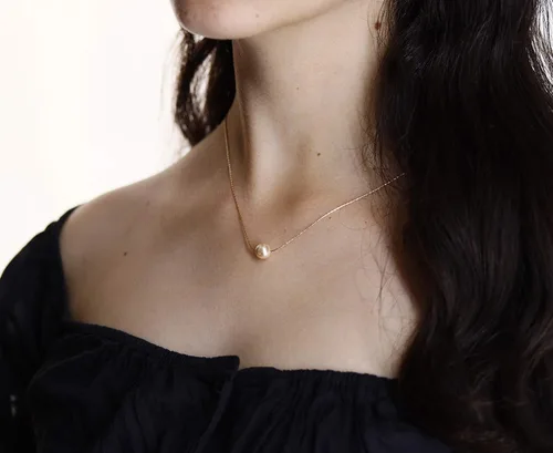 Miniatura 5 de Collar de hija relleno de oro de mamá o papá, collar clásico de perlas blancas con mensaje significativo, listo para regalar