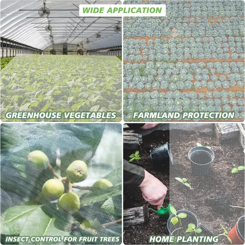Miniatura 7 de Red de protección de barrera de mosquitos, pájaros y animales, 8 x 33 pies, para plantas vegetales, frutas, flores, árboles, invernadero, cubierta