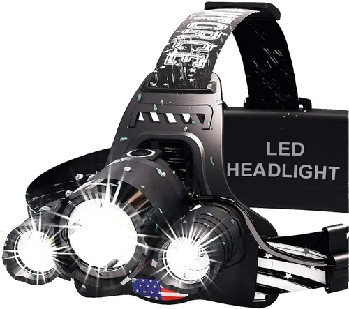 Miniatura 7 de DanForce Linterna frontal. Lámpara LED recargable por USB para la cabeza. Linterna frontal ultra brillante LUMINUS de 1080 lúmenes + luz roja.