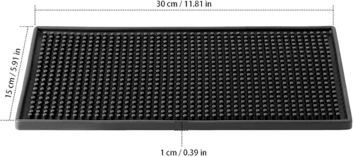 Miniatura 2 de HOZEON Paquete de 2 tapetes de goma de 12 x 6 pulgadas, tapete de goma antideslizante para barra, encimera, cocina, restaurante, camarero, hotel
