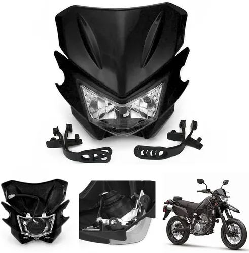 AnXin Faro LED para Dirt Bike, Luz Delantera de Motocicleta Universal para KLX300 KX250 KLX140 KLX230R KLX300R KLX110 KX125 KX450F KX250F KDX200