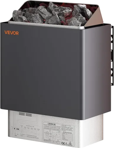 Miniatura 10 de VEVOR - Calefactor de sauna, estufa eléctrica de 9 kW, 220 V, calefactor de baño de vapor con controlador digital externo, temporizador de 3 h
