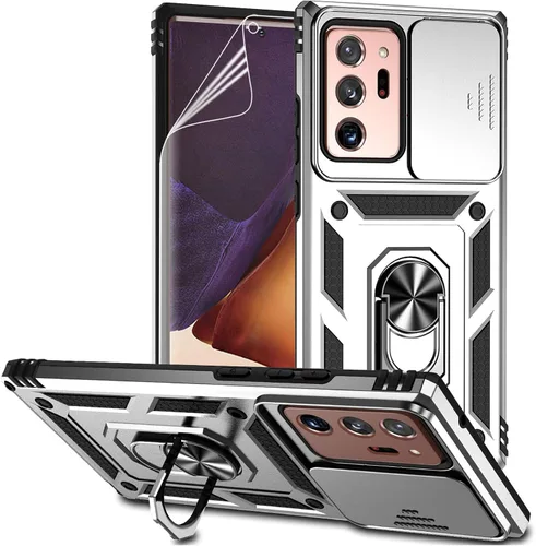 Miniatura 10 de Funda para Samsung Galaxy Note 20 Ultra con cubierta para lente de cámara, protector de pantalla HD, prueba de caídas de grado militar, soporte