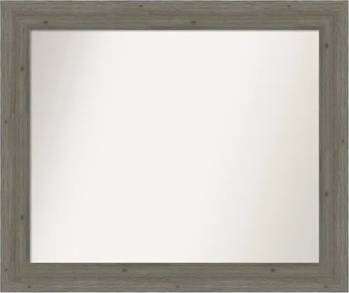 Miniatura 184 de Amanti Art Espejo de pared personalizado no biselado (24.5 x 24.5 pulgadas), marco gris marrón alta, varios tamaños personalizados, espejo de baño