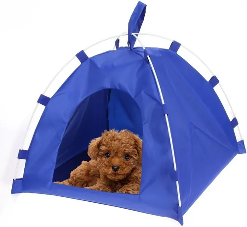 Ochine Tienda de campaña impermeable para perros y gatos, portátil, plegable, resistente a la lluvia, casas duraderas para mascotas para viajes al