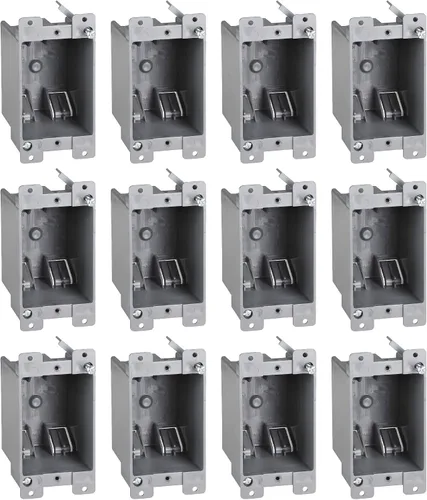 Miniatura 9 de Newhouse Hardware Caja de salida eléctrica de 1 toma PVC para trabajo antiguo (1 paquete) Caja de conexiones de plástico de 14 pulg. cúbicas