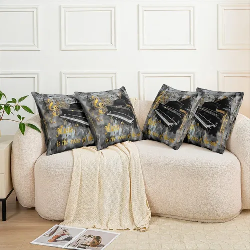 Miniatura 5 de Homewish Fundas de almohada de música de piano