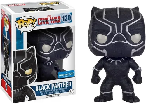 Funko Pop! Marvel Civil War #130 Black Panther Glitter exclusivo