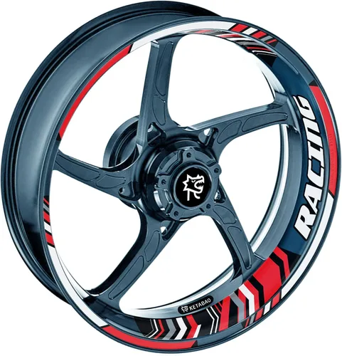 Miniatura 10 de KETABAO Paquete de calcomanías para llantas de rueda de 17 pulgadas compatibles con ZX10R ZX10RR ZX6R 636 Z900 Z1000 Z650 Ninja 400 18 19 azul