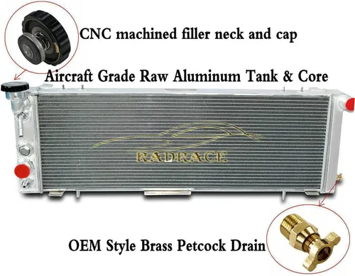 Miniatura 3 de Radiador de aluminio de 3 filas para Jeep Cherokee Comanche XJ 1991-2001 2.5L 4.0L L4 L6 1992 1993 1994 1995 1996 1997 1998 1999 2000 Radiadores