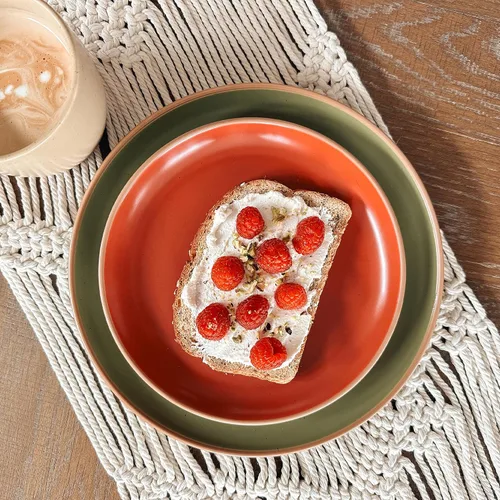 Miniatura 8 de MORA Ceramic Artisan - Juego de 6 platos mate de 7.8 pulgadas, para postre, ensalada, aperitivo, cena pequeña, etc. Apto para microondas, horno