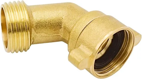 Miniatura 2 de HYDRO MASTER Adaptador de conexión giratoria rápida para manguera de jardín de codo, latón macizo