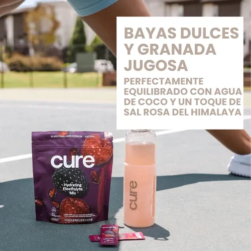 Miniatura 5 de Cure Hydration Mezcla de bebida de electrolitos a base de plantas Sin azúcar añadida FSA-HSA Polvo para el alivio de la deshidratación hecho