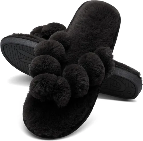 Miniatura 5 de JOINFREE - Pantuflas de dormitorio para mujer, cómodas, aptas para las cuatro estaciones, elegantes, zapatos para interiores y spa