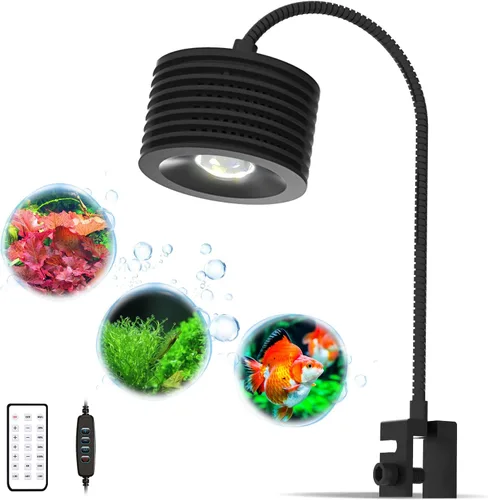 Lominie - Luz LED para acuario de espectro completo, luz de tanque de peces de agua dulce y agua salada para coral, arrecife, tanque de nano acuario