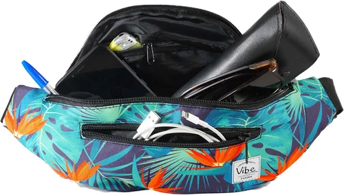Miniatura 4 de Riñonera Vibe Festival Gear para hombre y mujer, muchos estampados, negro holográfico, plateado, dorado, bonita riñonera para festival rave