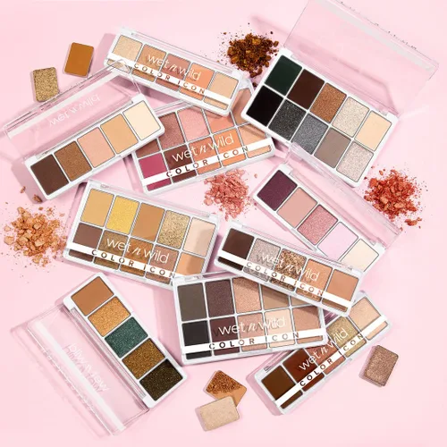 Miniatura 8 de wet n wild Paleta de maquillaje de sombra de ojos Color Icon de 10 tonos, Blue Lights Off, larga duración, brillante, metálico, brillante, mate