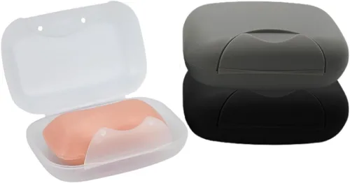 Miniatura 9 de Soporte de jabón de viaje, barra, jabonera, ducha, caja de almacenamiento de jabón para baño, camping, gimnasio, Vonpri (azul, paquete de 3)