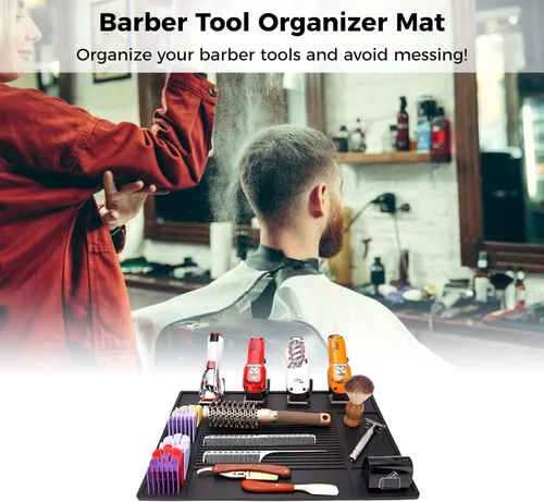 Miniatura 2 de yeesport Tapete organizador de herramientas de peluquería, almohadilla de silicona flexible para herramientas de peluquería, almohadilla magnética