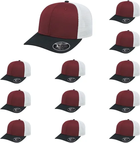 Miniatura 15 de Cap America i8502 Flexfit 110 Premium - Gorra de camionero de perfil medio con 6 paneles de malla trasera con protección UV y cierre ajustable Azul