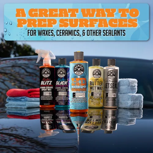 Miniatura 6 de Chemical Guys Kit para eliminar manchas de agua resistente para pintura, vidrio y metal: elimina residuos minerales y acumulación superficial