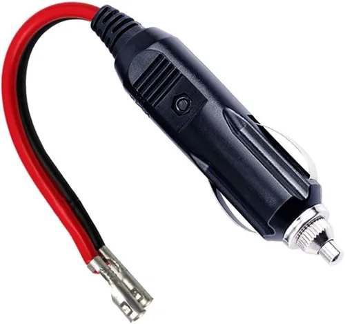 Enchufe de repuesto para encendedor de cigarrillos – Enchufe de cigarro macho de 12 voltios con cables Adaptador de coche Conectores de cargador de