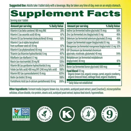 Miniatura 2 de MegaFood One Daily Multivitamínico sin hierro - Multivitamínico para mujeres y hombres - con comida real - Suplemento de apoyo inmunológico - Salud