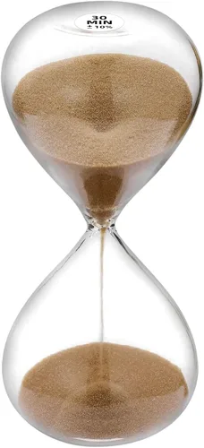 Miniatura 11 de Reloj de arena con temporizador de arena de 1 minuto con arena de color marrón, reloj de arena grande de 1 minuto, reloj de arena de 1 minuto