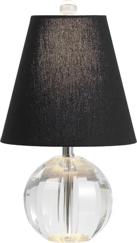 Miniatura 8 de JONATHAN Y Lámpara de mesa LED de bola de cristal transparente/azul marino de 16 pulgadas, lámpara de noche moderna blanca, con pantalla imperio