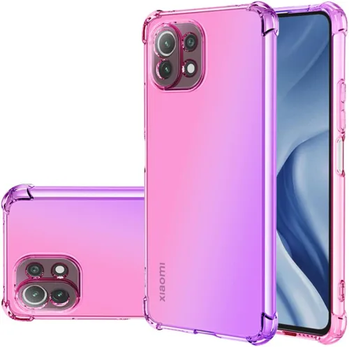 Funda para Xiaomi 11 Lite/Mi 11 Lite 5G Cute Case Girls Women, Gradient Slim Anti Scratch Soft TPU Funda protectora a prueba de golpes para Xiaomi