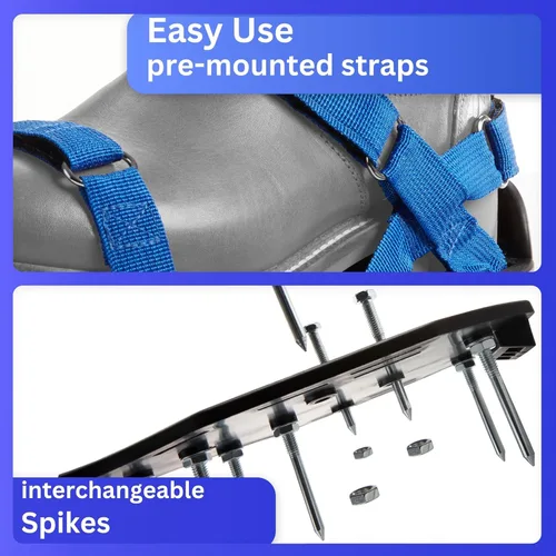 Miniatura 5 de Briliantwerk Aireador de Césped con Correas Ajustables - para Aireación de Césped o como Zapatos Niveladores - Zapatos Aireadores de Césped como
