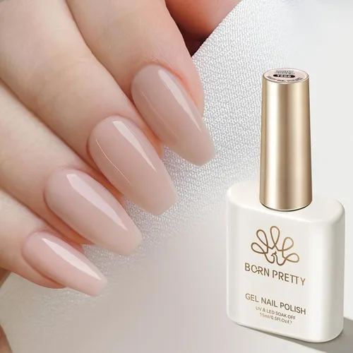 Miniatura 17 de Born Pretty Jelly Baby Pink - Esmalte de uñas de gel rosa claro, suave, transparente, neutro, translúcido, color natural, esmalte de gel UV
