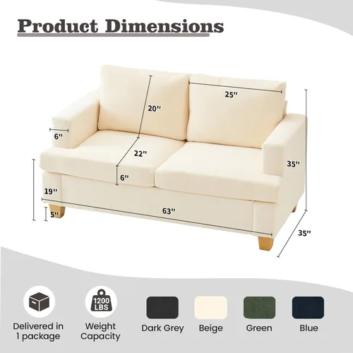 Miniatura 2 de Apicizon Cloud Couches Juegos de Muebles para Sala de Estar, Juego de Sofá Loveseat de 2 Plazas y Sofá de 3 Plazas para Dormitorio, Cómodo Sofá Cama