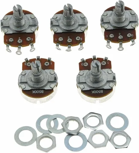 Miniatura 10 de Dopro 5pcs Audio Guitar Pots Tone 250K Guitarra Eléctrica Macetas Grandes 0.945 in Base con Corto Split Eje Guitarra Potenciómetro A250K