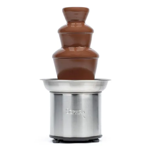 Sephra Fuente de chocolate seleccionada pequeña de 16 pulgadas para derretir chocolate, fuente de chocolate calentada de acero inoxidable para niños
