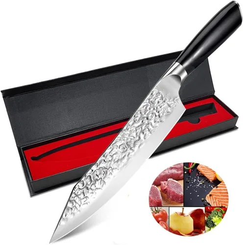Cuchillo de chef de 8 pulgadas, cuchillo de chef súper afilado, cuchillo de cocina para cocinero casero, cuchillo universal de acero inoxidable al