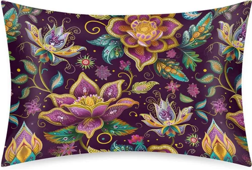 Miniatura 65 de Funda de almohada de satén de unicornio rosa lindo para cabello y piel, tamaño estándar, funda de almohada de seda suave de satén refrescante